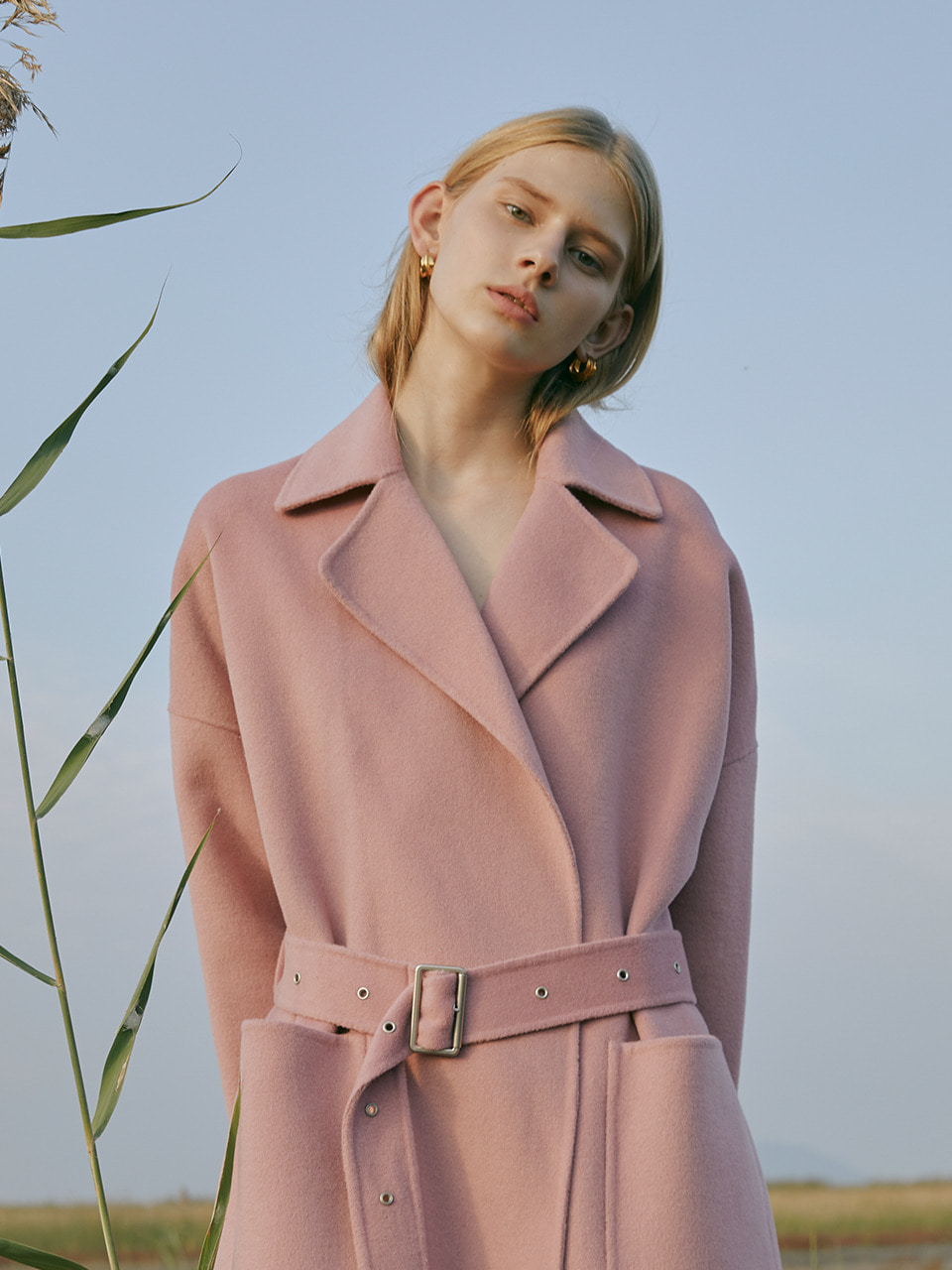[LAST 2장]Premium handmade wool vivid coat in pink